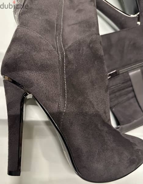 shoes, boot high heel, gray color, quality+++ 4