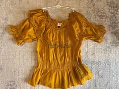 New mustard color blouse