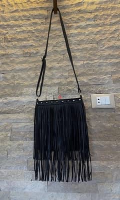 black leather cross bag