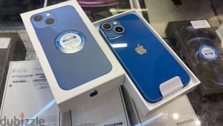 Used Open Box Iphone 13 mini 256gb Blue  Battery health 87%  1 year wa 0