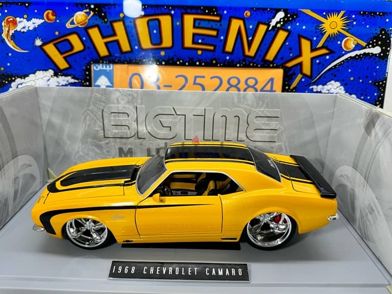 1/18 diecast 68’ Chevy Camaro BIG TIME MUSCLE SERIES  DUB CITY New box 12