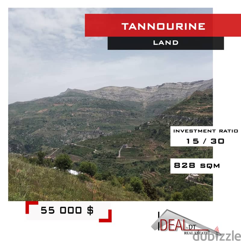 Land for sale In Tannourine 828 sqm ref#cd1083 0
