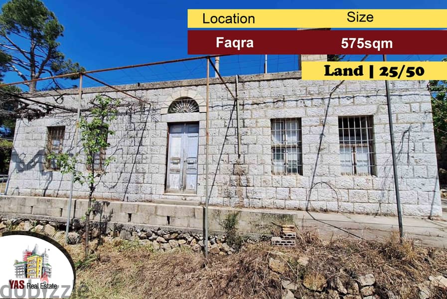 Kfardebian 575m2 | Land 25/50 | Open View | Main Road | MY | 0