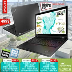 Lenovo Thinkpad P53 i7-9850h Quadro T1000 15.6" Workstation Laptop