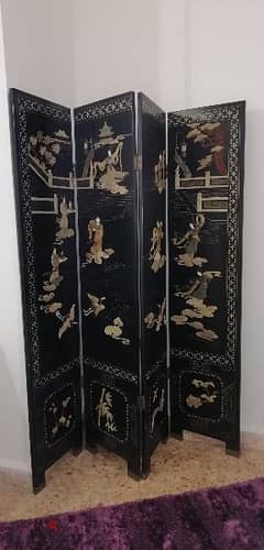 Chinese Export Four-Panel Screen