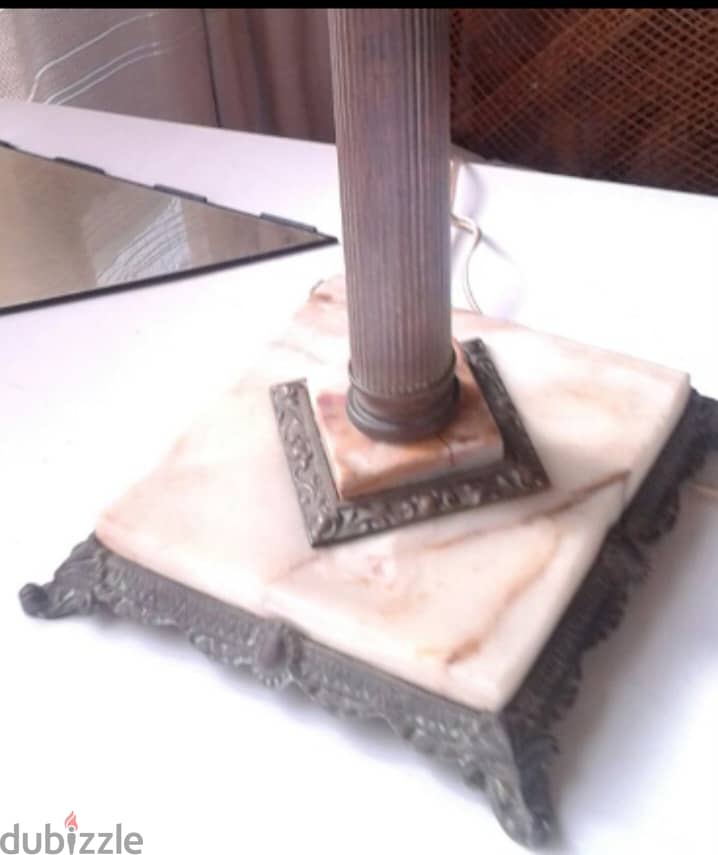 Antique Bronze & Marble  Lamp 3
