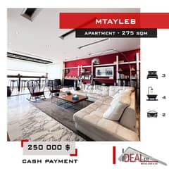 Apartment for sale in Mtayleb 275 sqm ref#ea15333