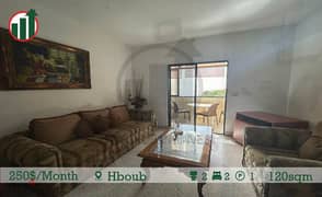 Apartment for Rent in Hboub with Mountain and Sea View!!