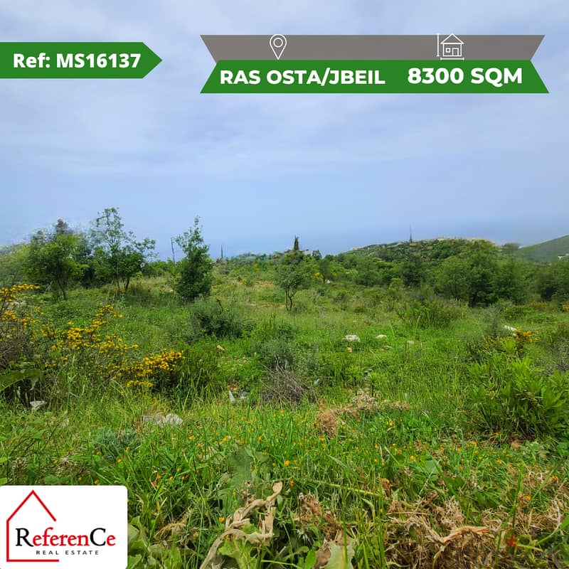 beautiful piece of land Ras Osta/Jbeil ارض على حدود راس قسطا/جبيل 0