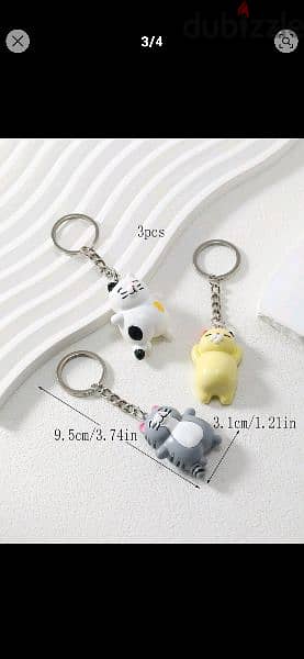 Lazy Cats keychains 2