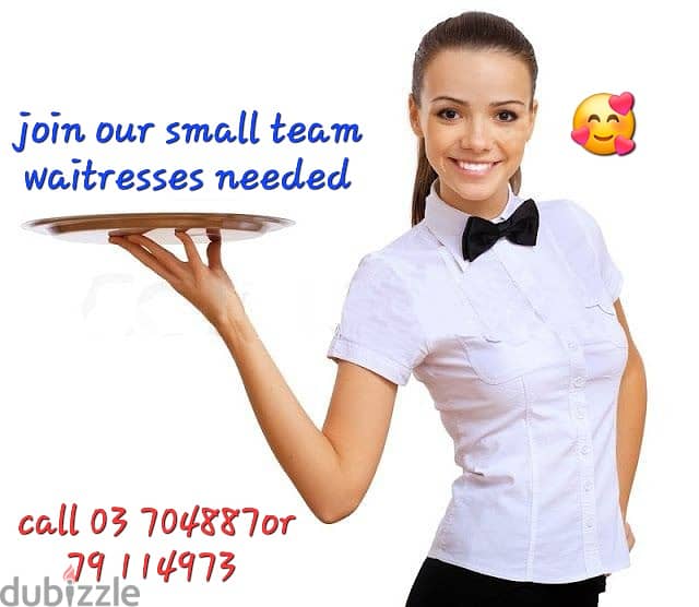 Recruiting waitress.  Jaleldib surrounding. No experience needed 2