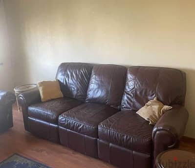 Leather Sofa With Lazyboy