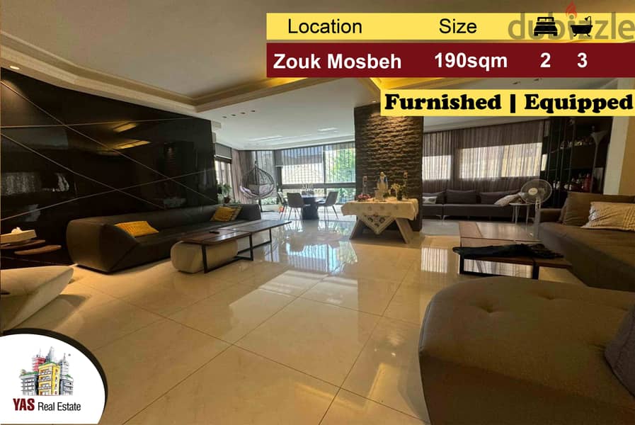 Zouk Mosbeh 190m2 | 120m2 Terrace | Furnished | Renovated |High End|EL 0
