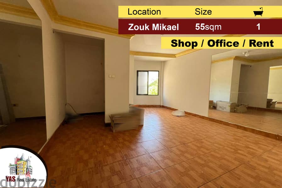 Zouk Mikael 55m2 | 30m2 Mezzanine | Shop / Office | Rent | EH | 0