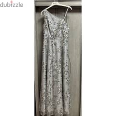 flowery silver dress