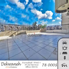 Dekwene | 50m² Office + 30m² Terrace | Prime Location | Parking