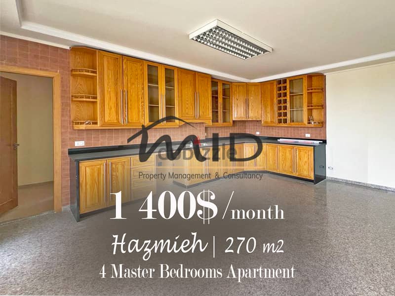 Hazmiyeh | 4 Master Bedrooms | Prime Location | Balconies | 2 Parking 1