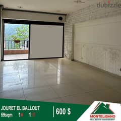 600$!! Shop for rent located in Jouret El Ballout