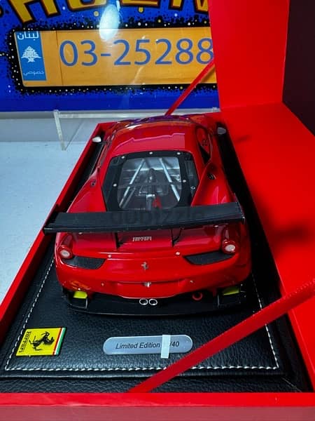 40% OFF 1/18 diecast Ferrari 458 Italia GT-2 (LIMITED 40 PIECES By BBR 9