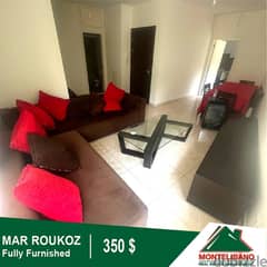 350$!! Fully Furnished Apartment for rent located in Mar Roukoz 0