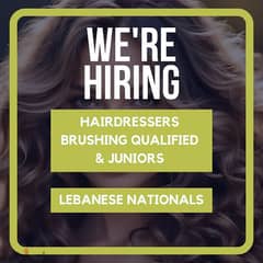 Hiring hairdressers & Juniors