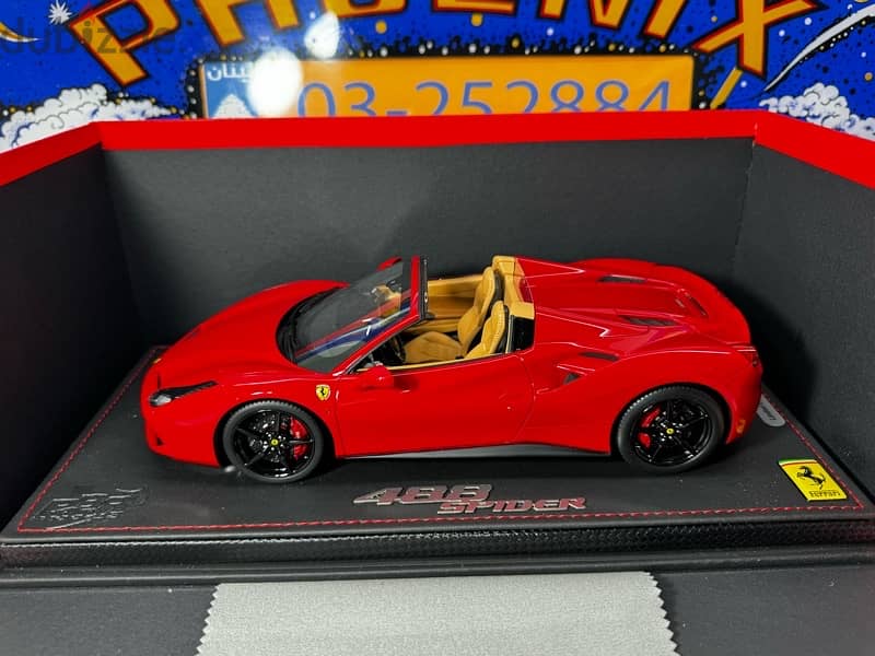 1/18 diecast Ferrari 488 Spider (LIMITED 288 PIECES) by BBR 1