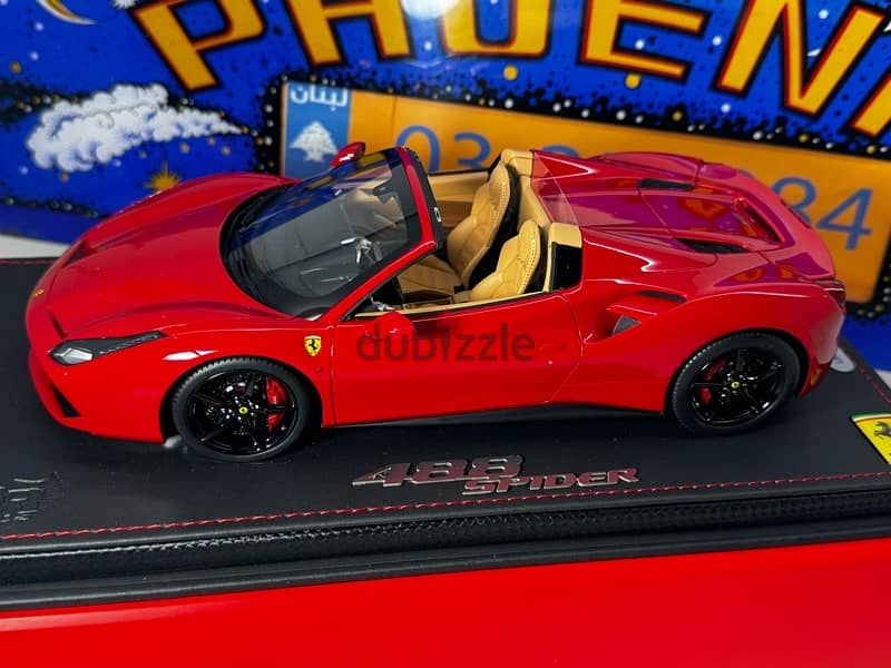1/18 diecast Ferrari 488 Spider (LIMITED 288 PIECES) by BBR 8