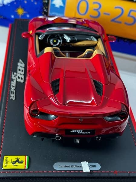 1/18 diecast Ferrari 488 Spider (LIMITED 288 PIECES) by BBR 9