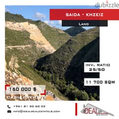 Land for sale in Saida Khzeiz 11700 sqm ref#jj26083
