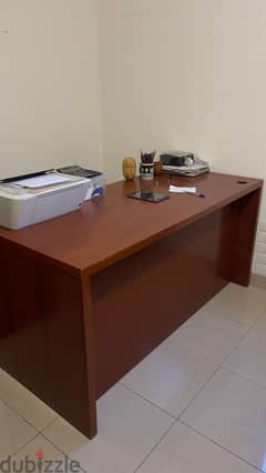 Wood office table, مكتب خشب