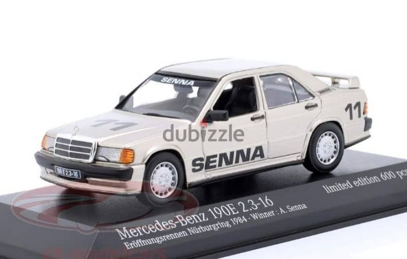 Mercedes 190E 2.3-16 (Ayrton Senna) diecast car model 1;43. 1