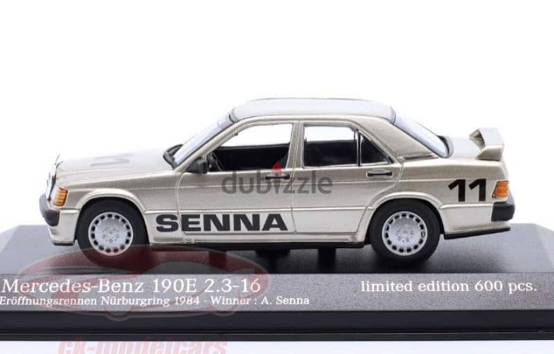 Mercedes 190E 2.3-16 (Ayrton Senna) diecast car model 1;43. 2