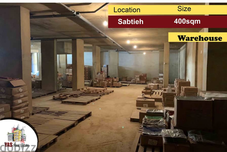 Sabtieh 400m2 | Warehouse | Open Spaces | Ideal Investment | PA | 0