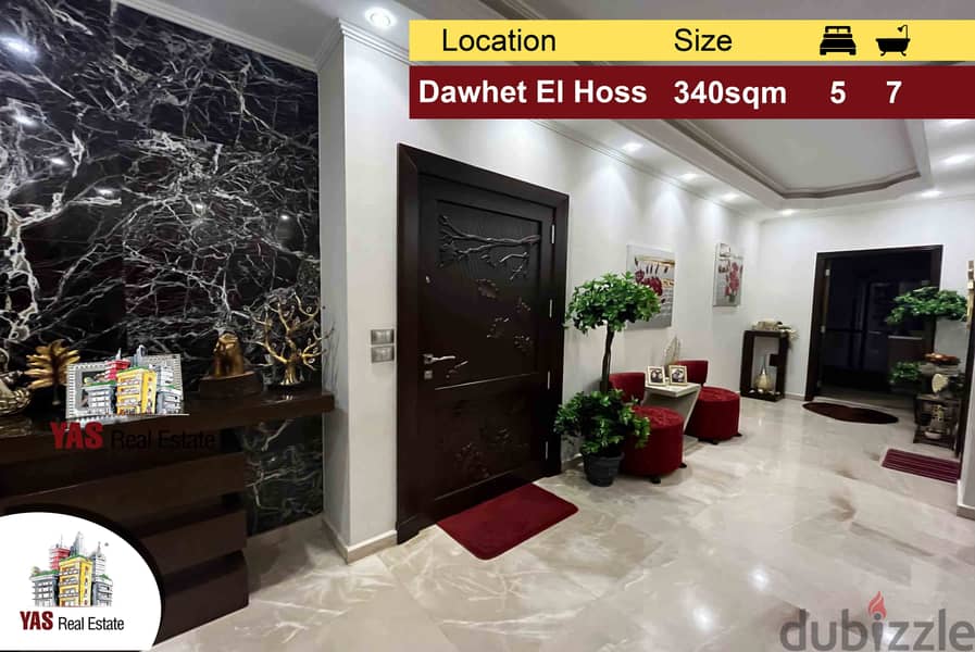 Dawhet El Hoss 340m2 | 200m2 Terrace/Garden | Generous dimensions | PA 0