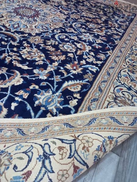 Persian Nain carpet . 375 $ 4