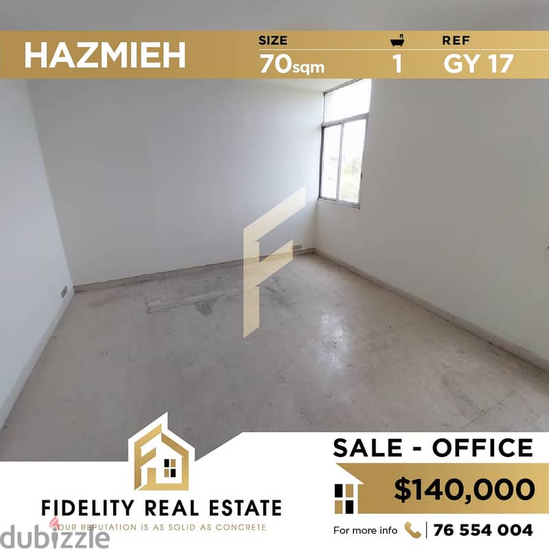 Office for sale in Hazmieh GY17 0