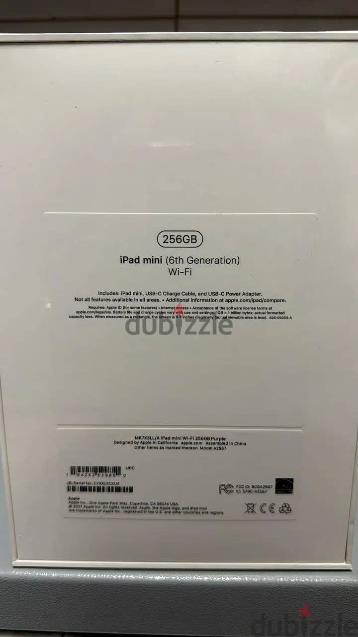 Ipad mini 6 256gb wifi purple exclusive & original price 1