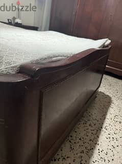 vintage mogono bed 195 com - 125 cm