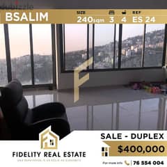 Apartment for sale in Bsalim - Duplex ES24 0