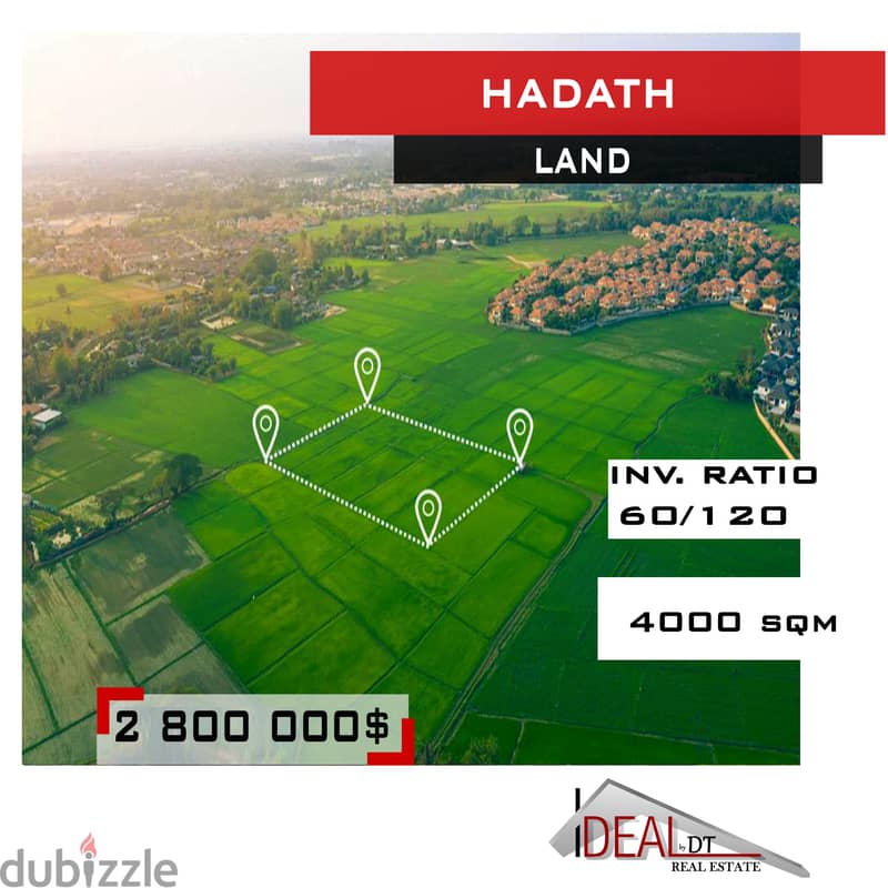 4000 sqm Land for sale in Hadath  REF#SSH257 0