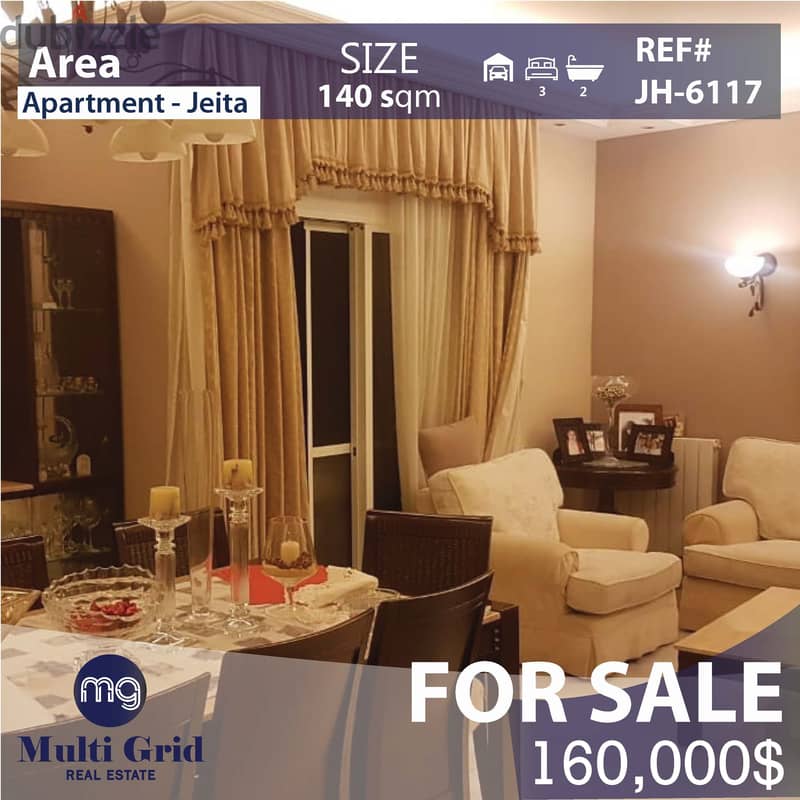 JH-6117 / Apartment For Sale in Jeita , شقّة للبيع في جعيتا 0