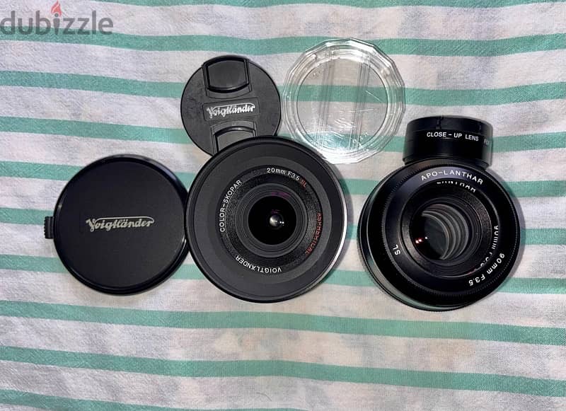 Two Canon EF mount manual focus Voigtlander lenses. -fujifilm sony 3