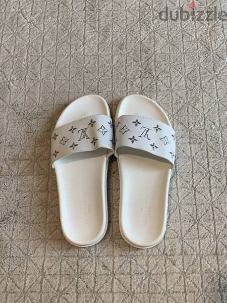 Original Louis Vuitton White Monogram Slides 2