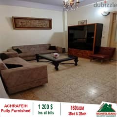 1200$!! Fully Furnished Apartment for sale located Achrafieh 0
