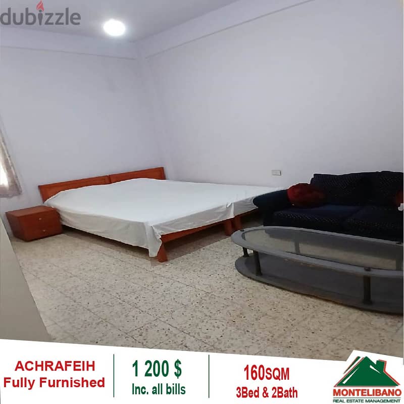 1200$!! Fully Furnished Apartment for sale located Achrafieh 2