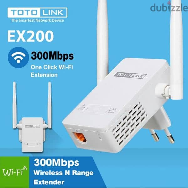 TotoLink EX200 300Mbps Repeater 2.4G Wireless N Range Extender 1