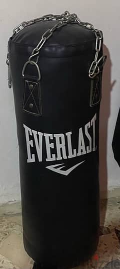 everlast punching bags with gloves and shin guard