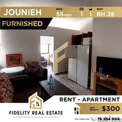 Furnished apartment for rent in Jounieh RH28