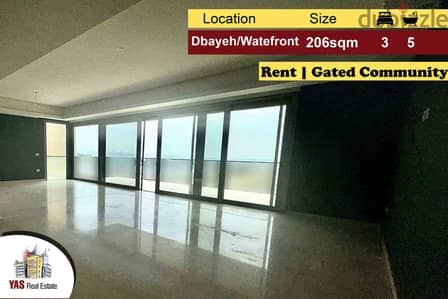 Waterfront/Dbayeh 206m2 | Rent | Gated Community | Partial View | MJ |