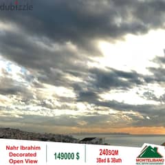 Open view Duplex Decorated for SALE in Nahr Ibrahim!!!!